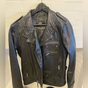 COMUNE Mitchell 100% Leather Jacket Size Large